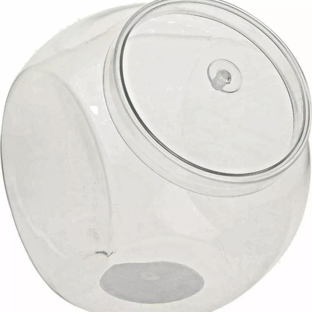 Caterer's Corner Clear Plastic Candy Jar with Lid  80 oz. - Picture 3 of 8